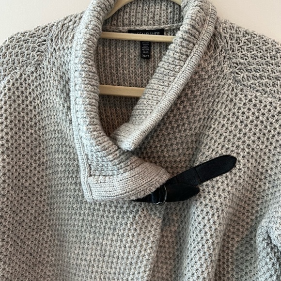 Eileen Fisher Darkpearl Supersoft Yak Merino Wool Honeycomb Sweater - Picture 10 of 16